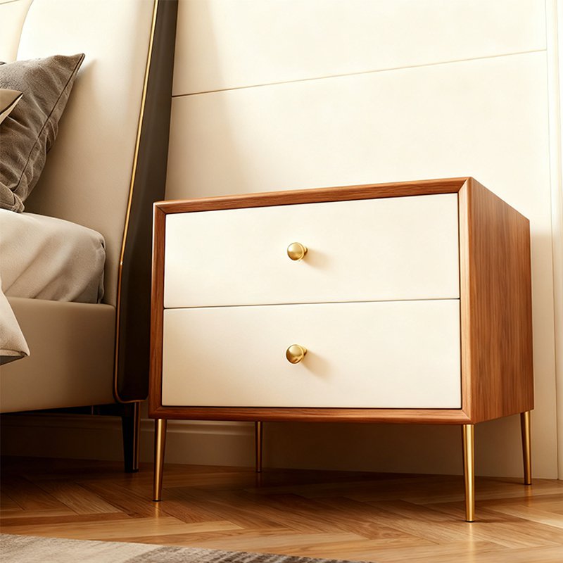 โต๊ะข้างเตียงไม้เนื้อแข็งสำหรับห้องนอน