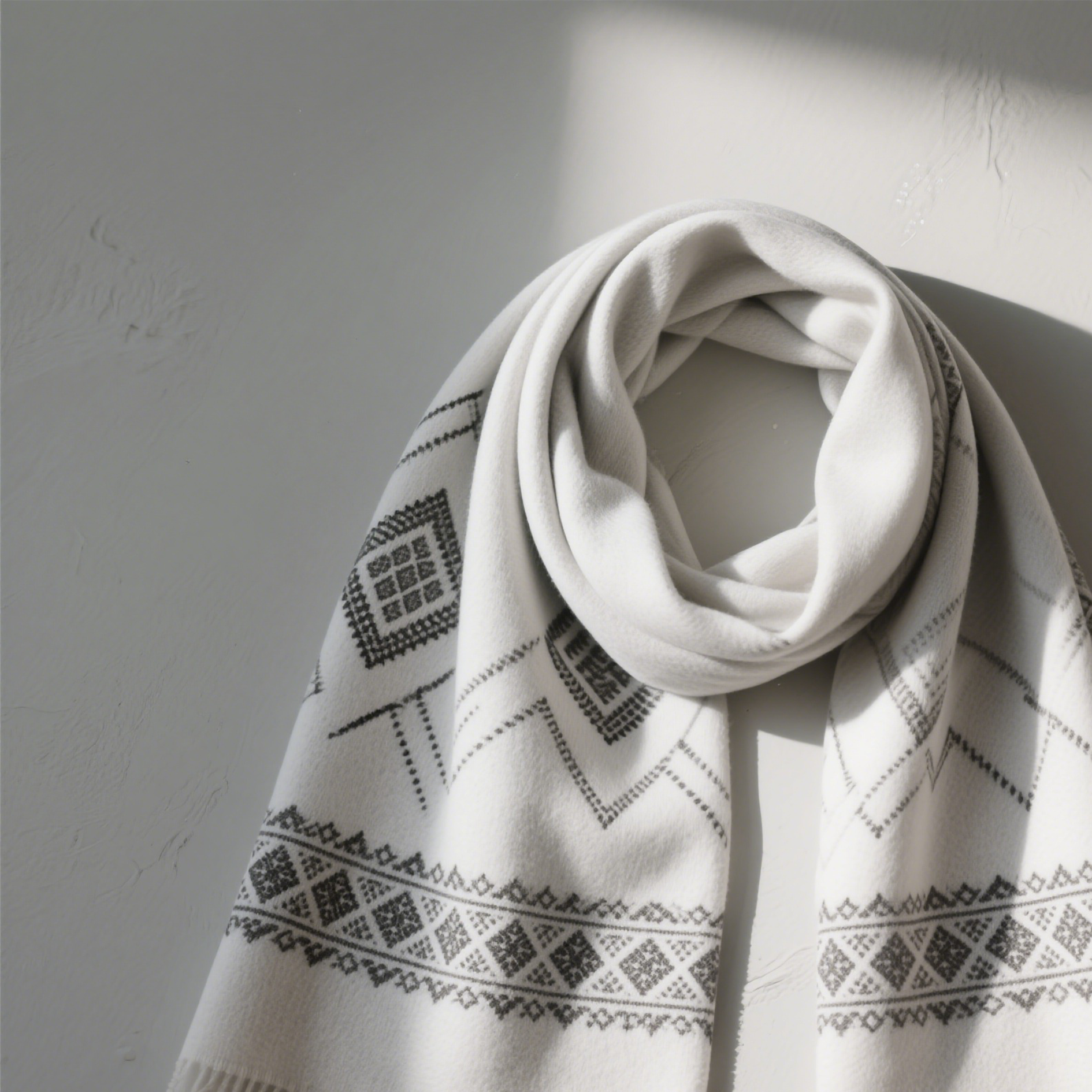 Esarfa de culoare deschisa stil casual