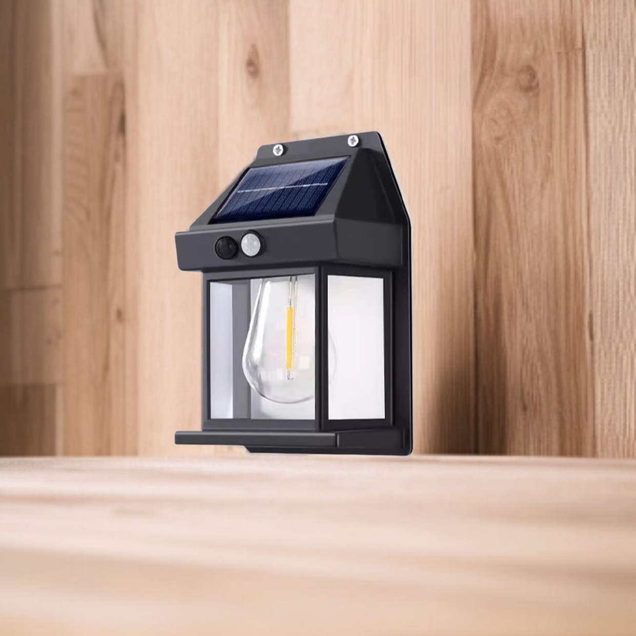 Solarbetriebene Wandlampe für Balkon