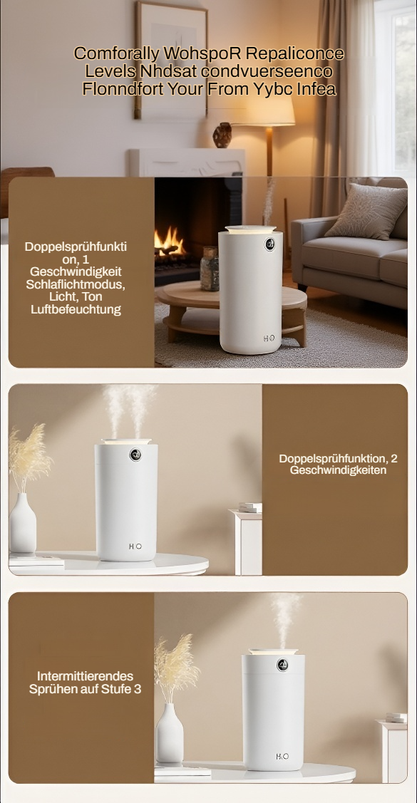 Design Luftbefeuchter mit starker Sprühleistung