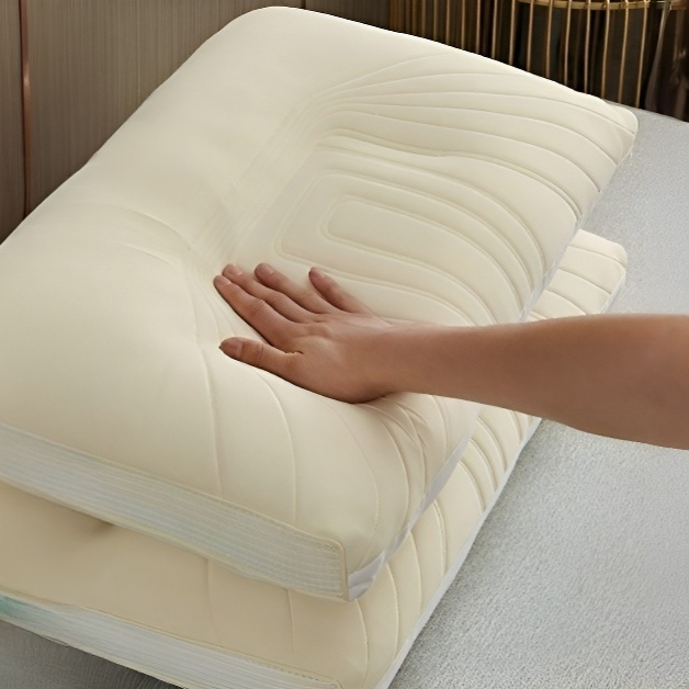 쿨라텍스 목베개 여름 수면 베개 심지 목 보호 실크 라텍스 아이스 베개 커버 인조 베개 심지 쿨라텍스 목베개