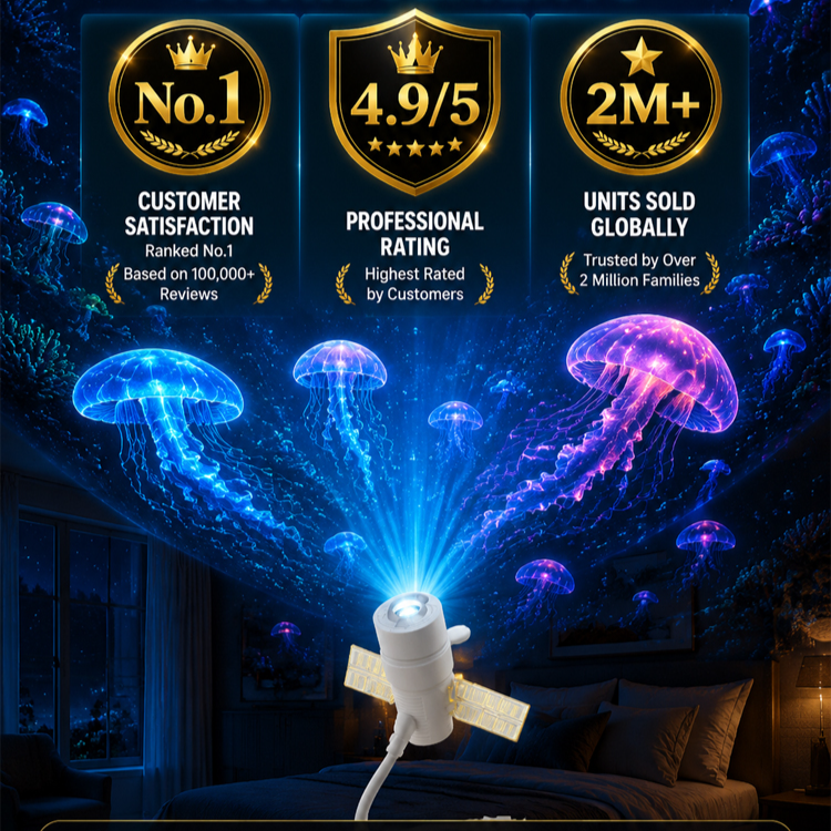 Dual-Mode Projection Night Light [Starry Sky & Ocean]