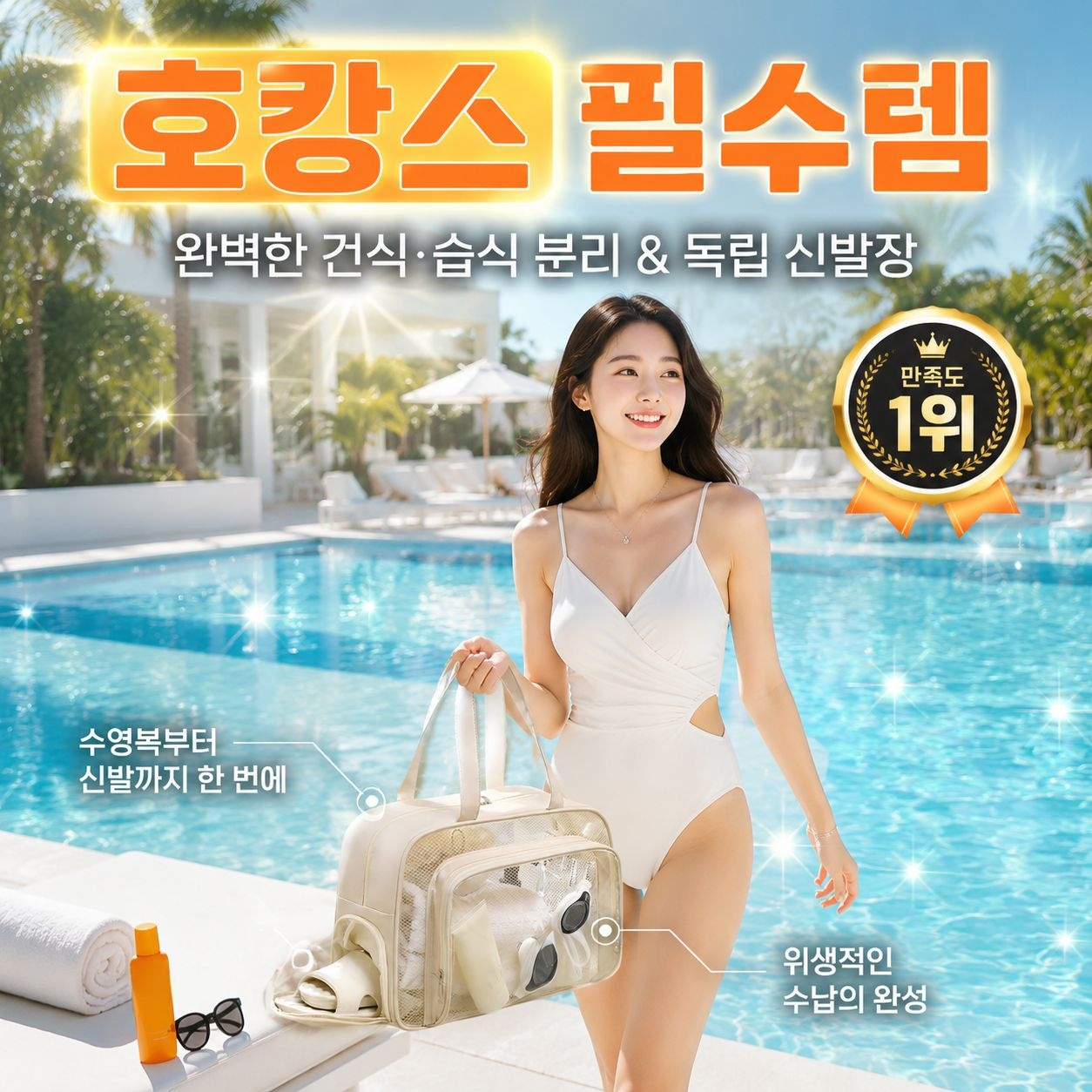 스포츠 수영복 수납가방, 비치백, 다양한 환경에 적합