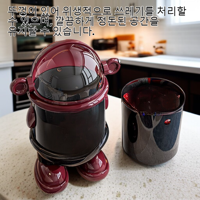 가정용 주방 플립형 대용량 뚜껑 수납통 플라스틱 두꺼운 휴지통