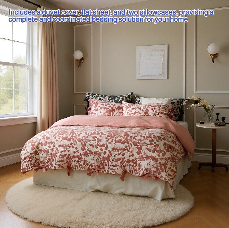 Washed cotton jacquard four-piece bedding set