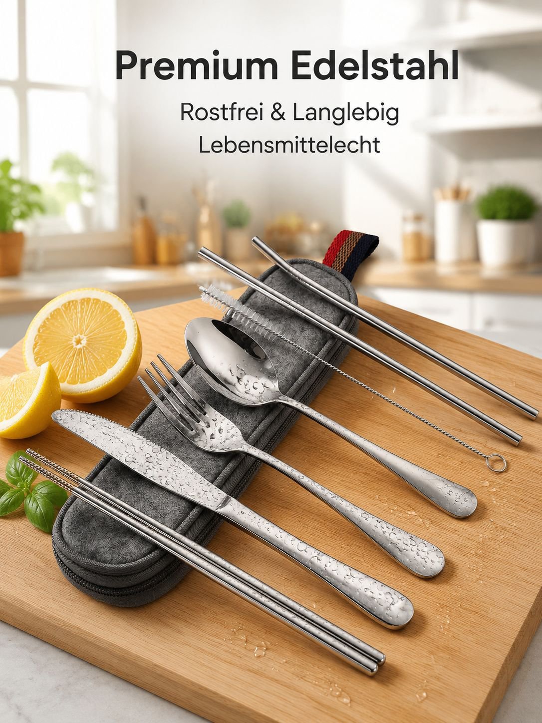 Edelstahl Besteck Set Kombi