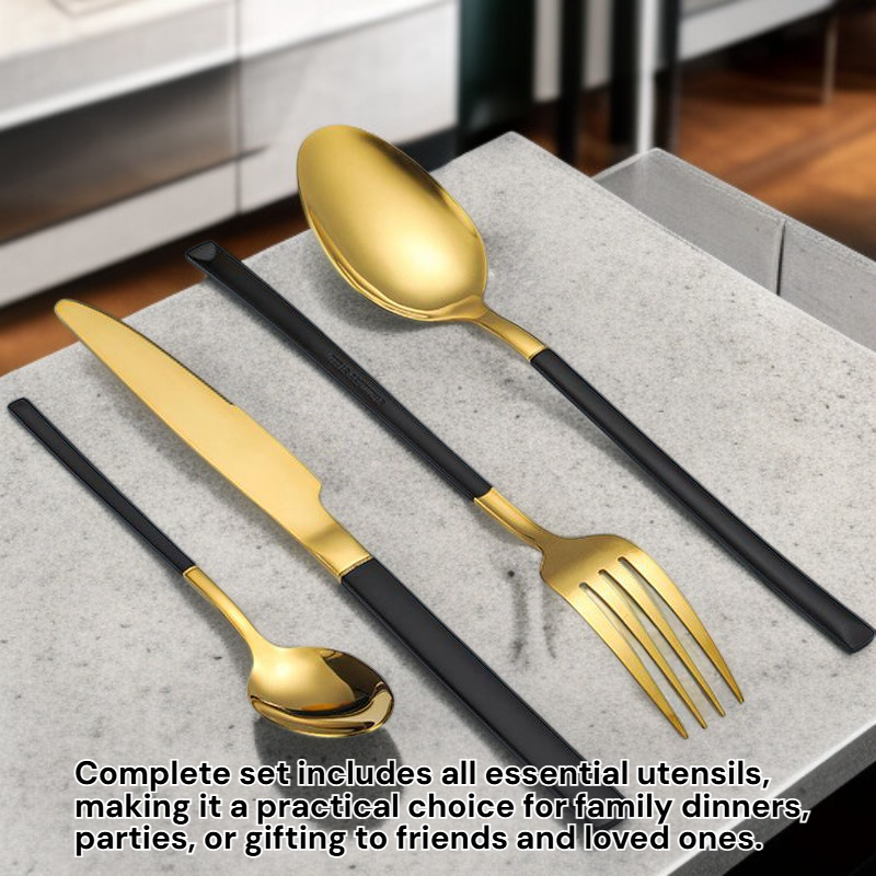 Western Stainless Steel Knife, Fork, Spoon Set