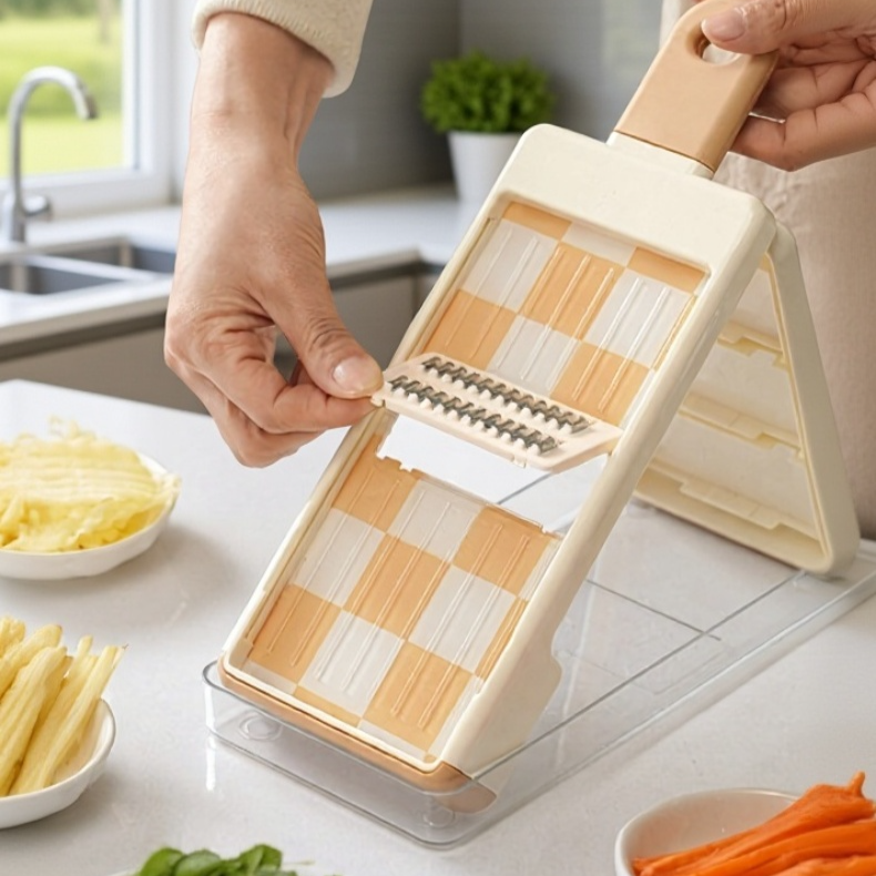 Utensilio de cocina 4 en 1 ideal para rallar y cortar alimentos