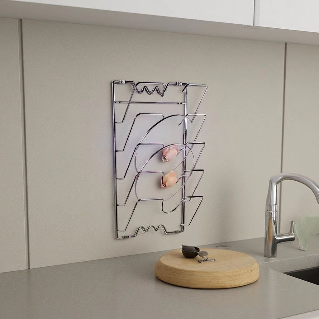 Wandmontierte Aufbewahrung für Topfdeckel