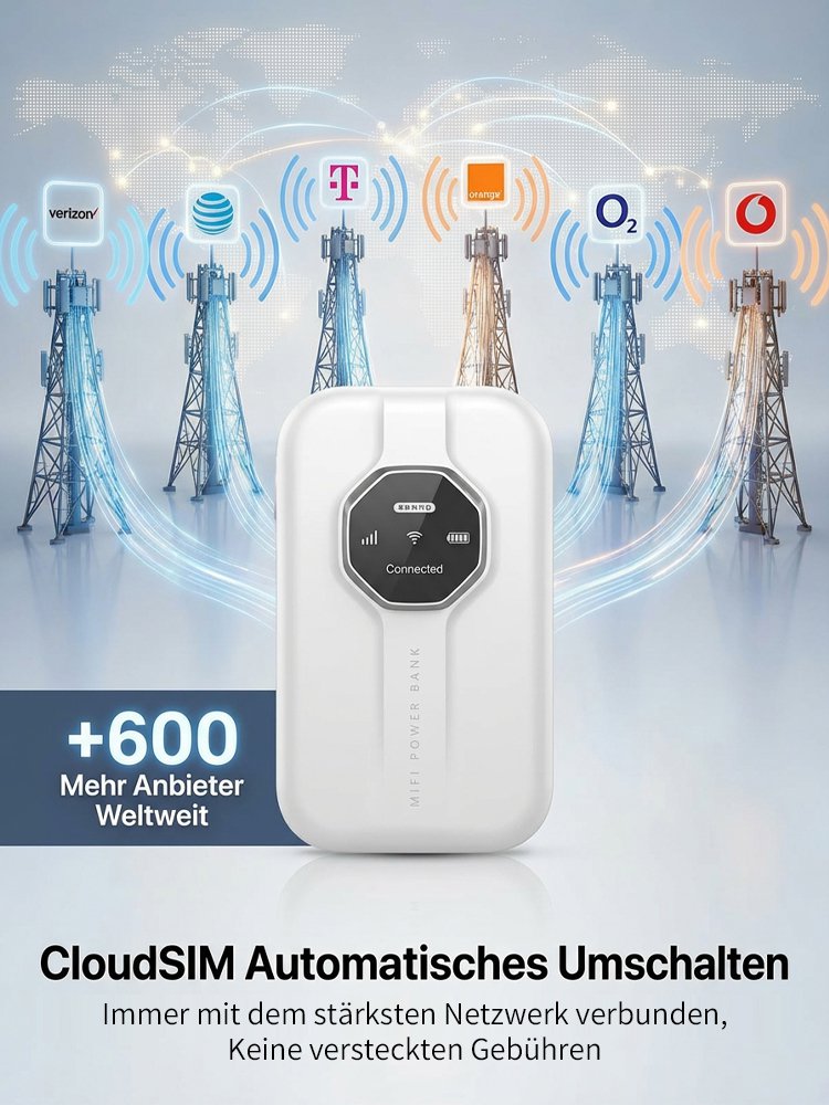 【Kein SEPA-Mandat erforderlich】Tragbares Satelliten-WLAN✨100% Abo-frei✨