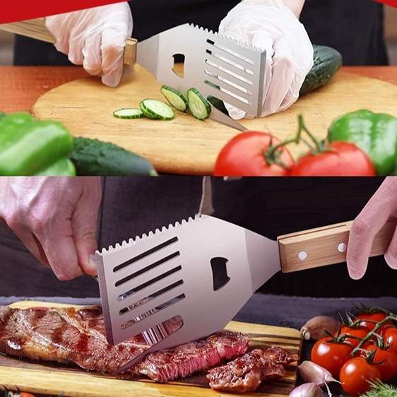 Spatule multifonction pour barbecue