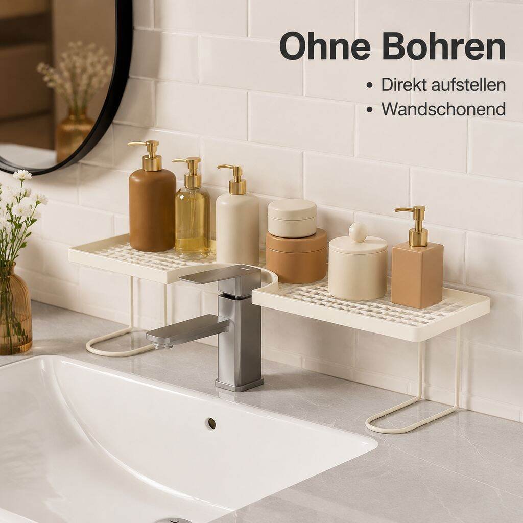 Ablage für Waschbecken und Badutensilien