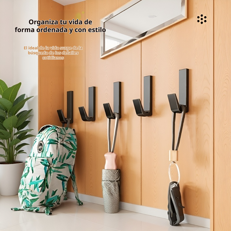 Percha de pared con pegamento fuerte, instalación sin taladro