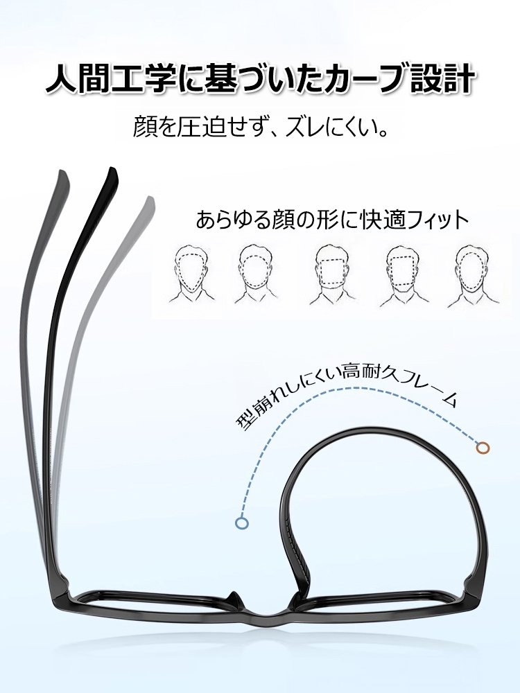 ブルーライトカット 超軽量 スマート老眼鏡