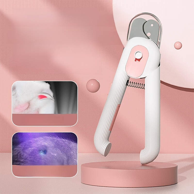 Cat nail clippers and file with light