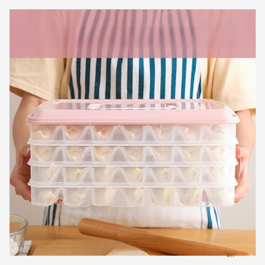 餃子盒多層托盤速凍餃子盒餛飩保鮮收納盒