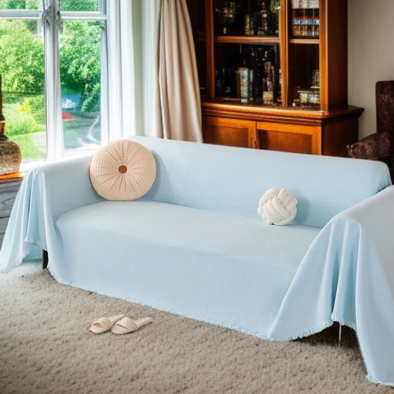 ソファークッション毛布 ソリッドカラーフルカバークッションソファカバー 防水防汚テディフリース毛布