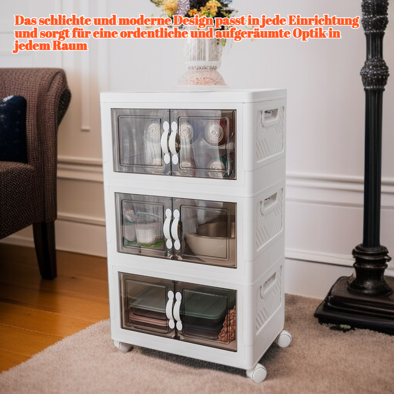 Weiße Kunststoff-Boxen