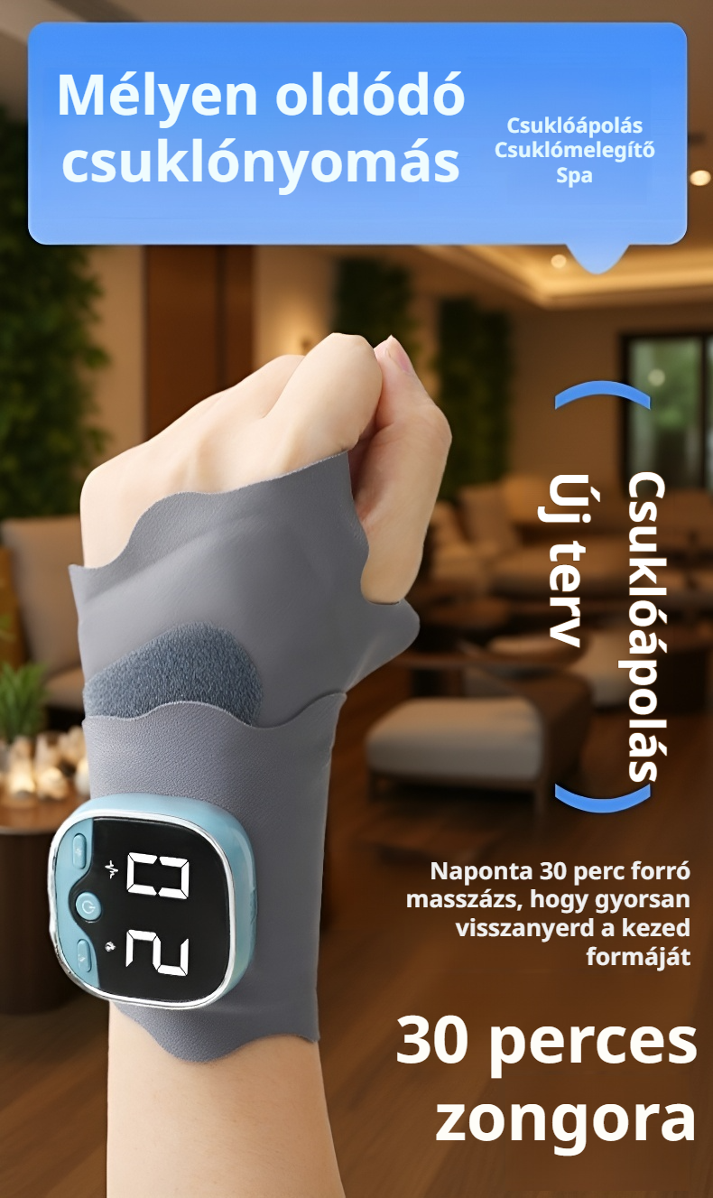 Ergonomikus csuklótámasz és melegítő funkció