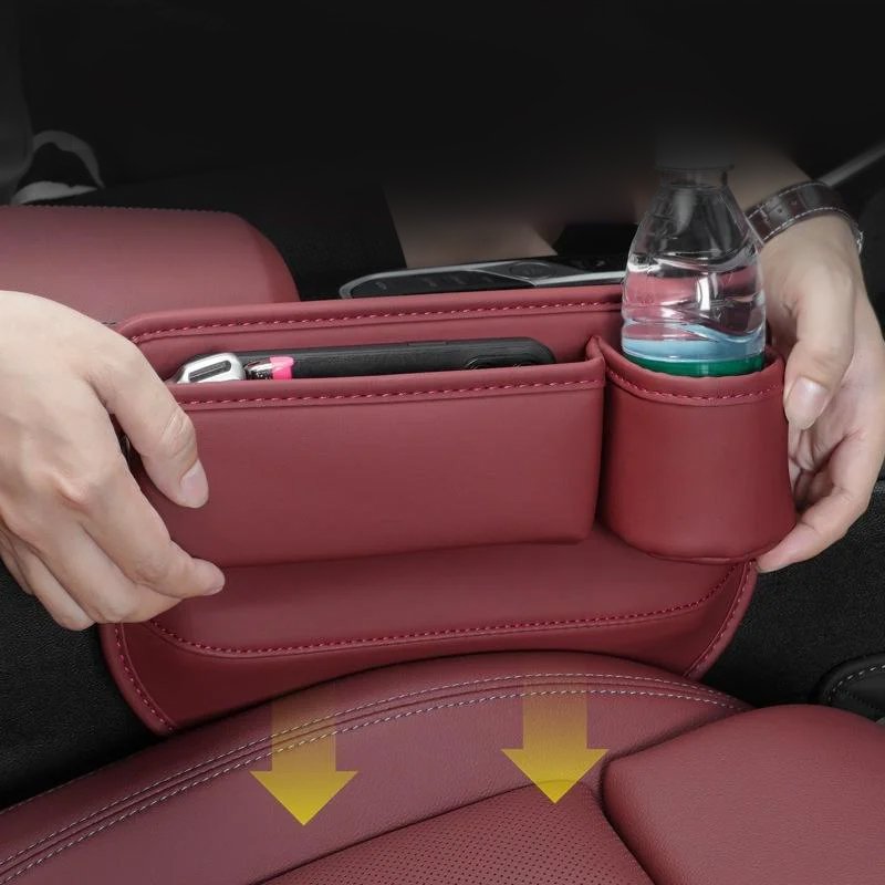 Car seat gap side storage box