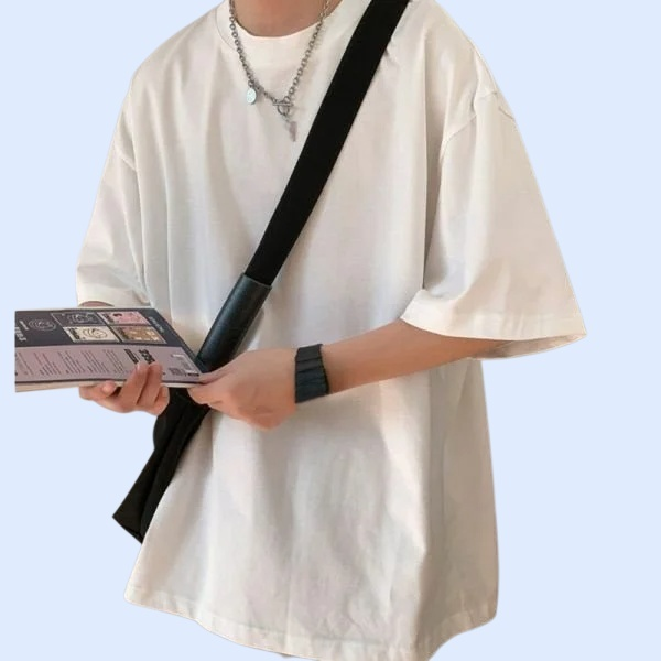 สื้อยืดผู้ชายแขนสั้นผ้าฝ้ายแท้ 100% แบรนด์แฟชั่น แมทช์ง่าย