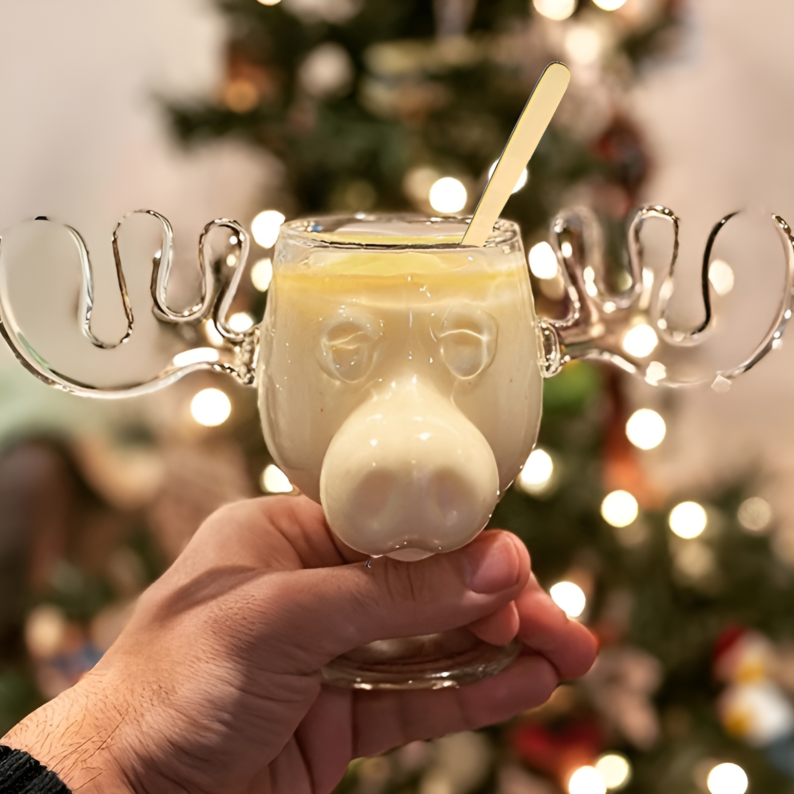 Kreatives Rentier-Glasbecher 