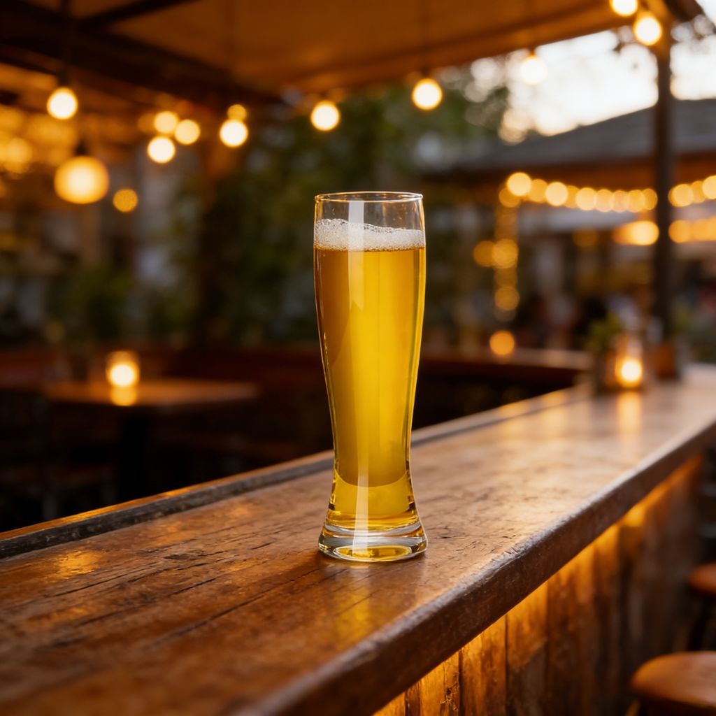 Großes Bierglas mit Stiel für Craft-Bier