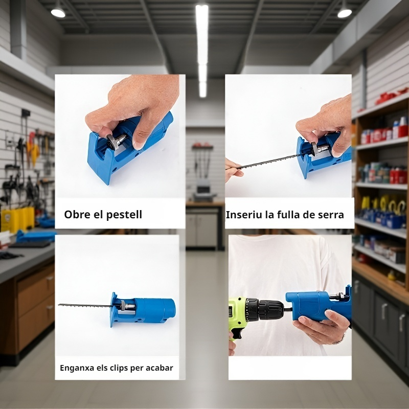 Eina elèctrica multifuncional per convertir serra, trepant i tallar