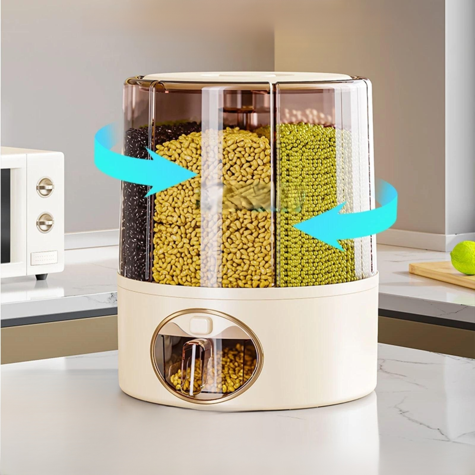Insect-proof rotating rice box