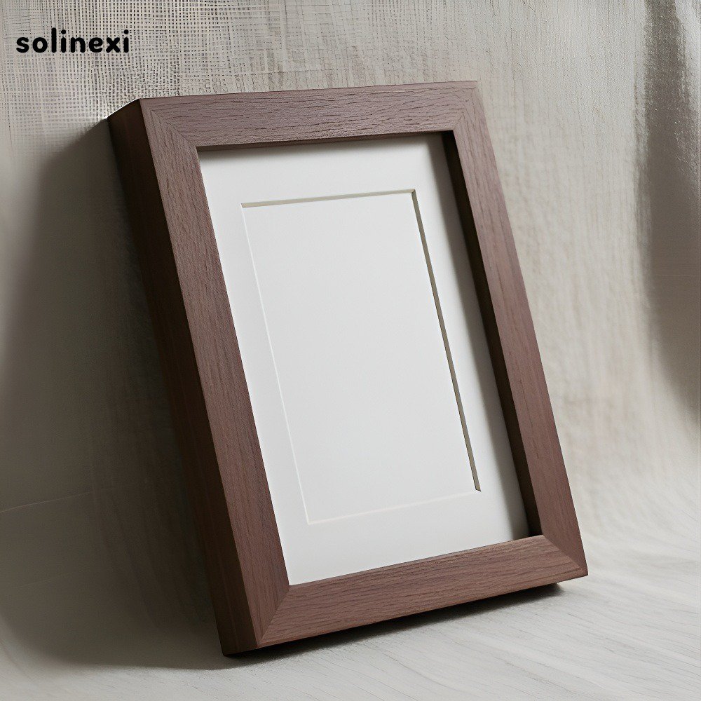 Dřevěný stojan na fotografie v moderním interiéru