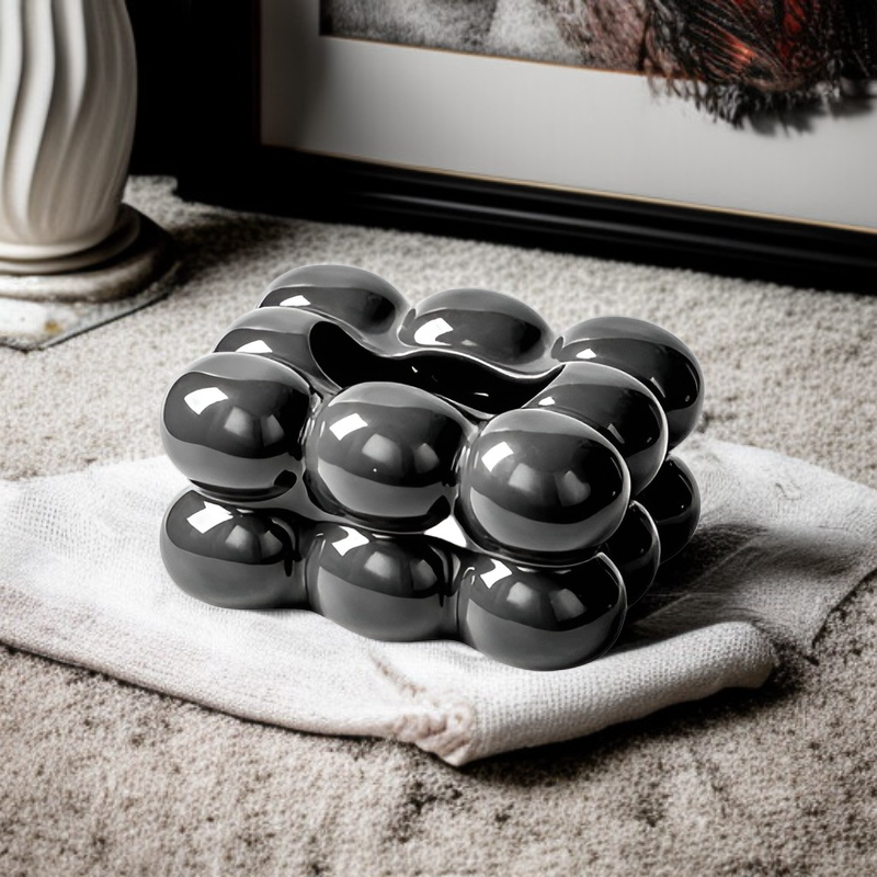 グランデローザ マシュマロ ティッシュケース 陶器セット