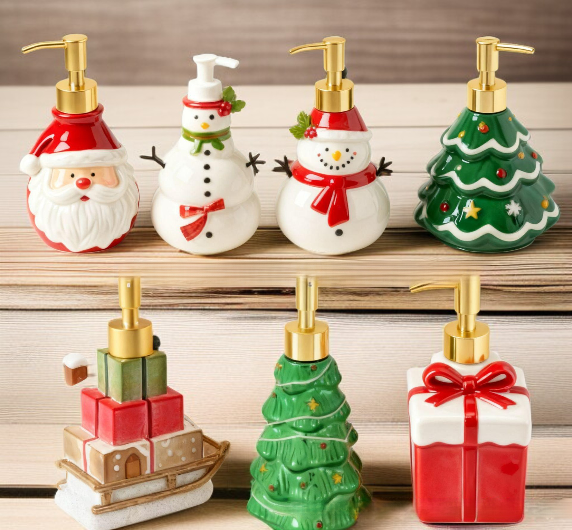 산타클로스 장식 로션 용기