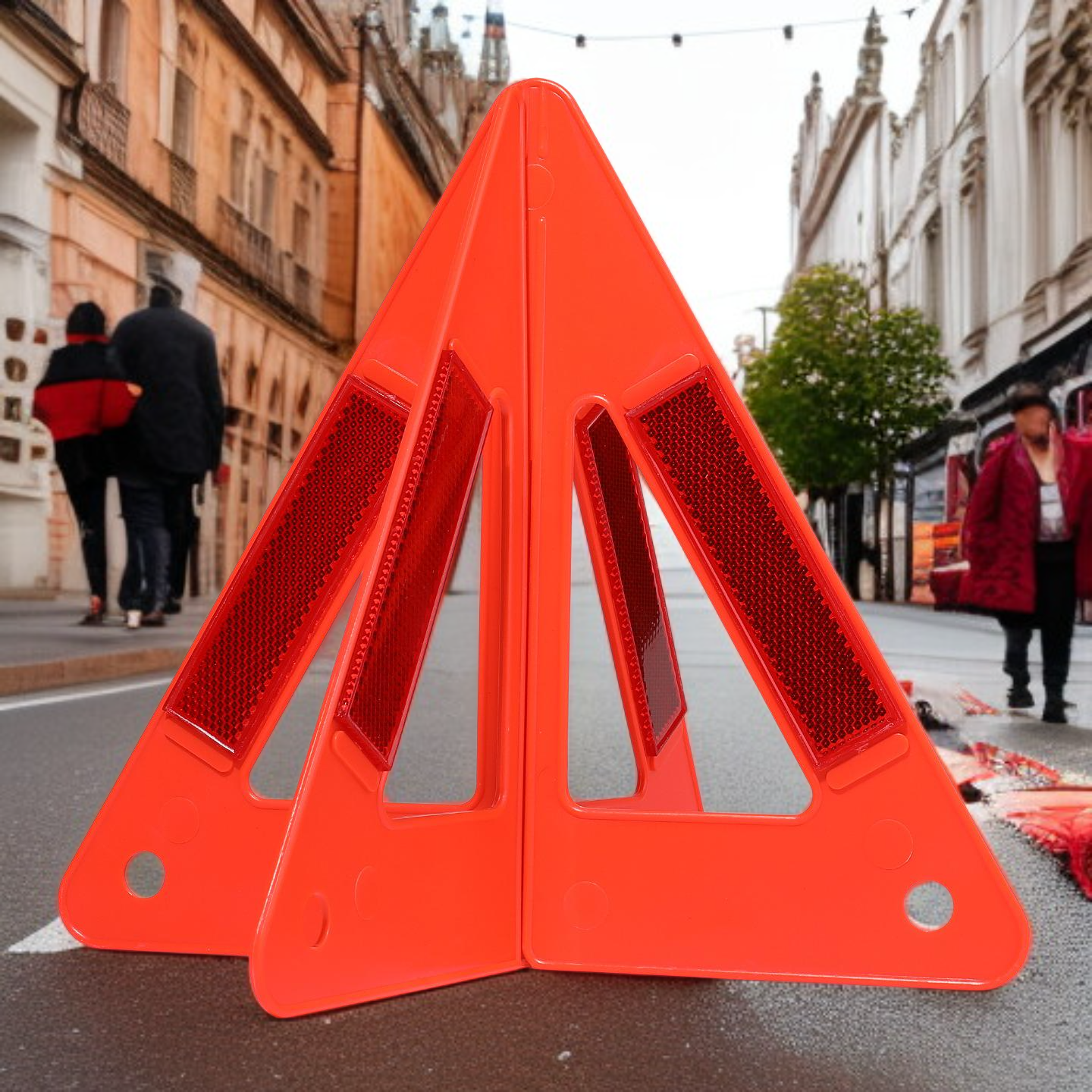 Foldable tripod warning sign