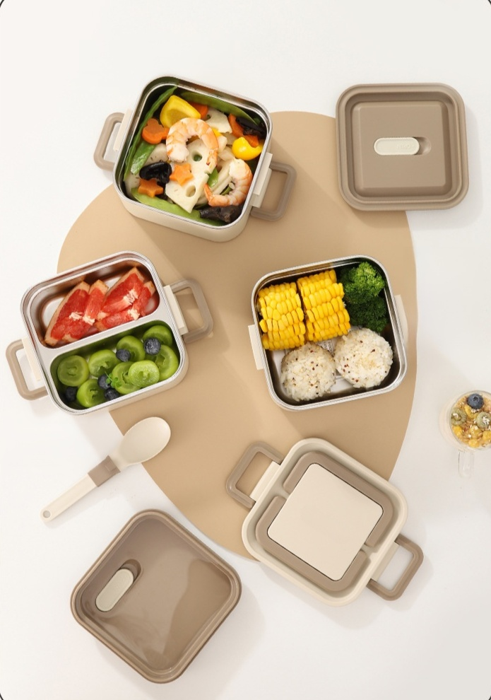 학생 및 직장인용 단열 도시락 용기