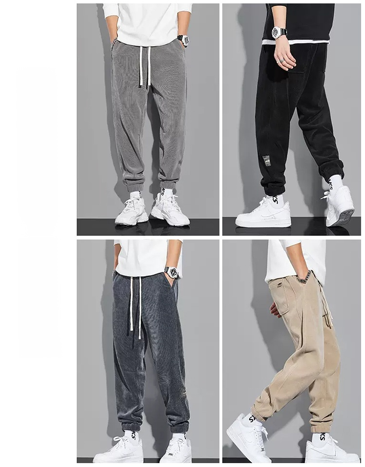 스트레치 코듀로이 팬츠(뒤 기모/기모 없음)