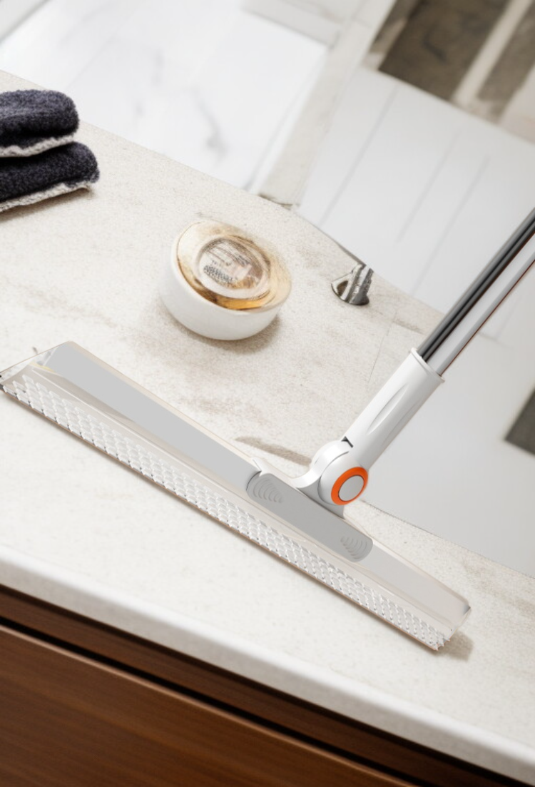 양면 볼록 구조의 빗질 와이퍼 클로즈업