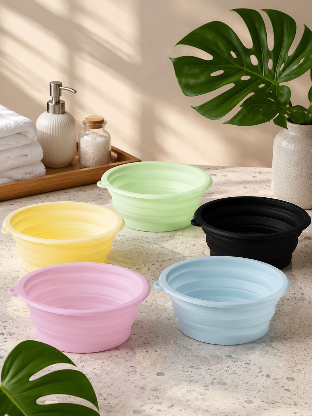 Silicone Collapsible Ice Bath Face Wash Basin