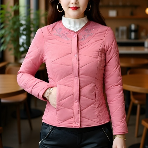 두껍게 패딩 여성 숏 슬림핏 코트 안감 빅 사이즈 워머 라이트 패딩 엄마옷 가을 겨울 신상