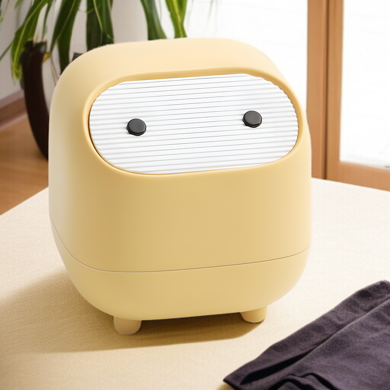 デスクトップゴミ箱 オフィス用 蓋付き プッシュ式 ミニ収納ボックス