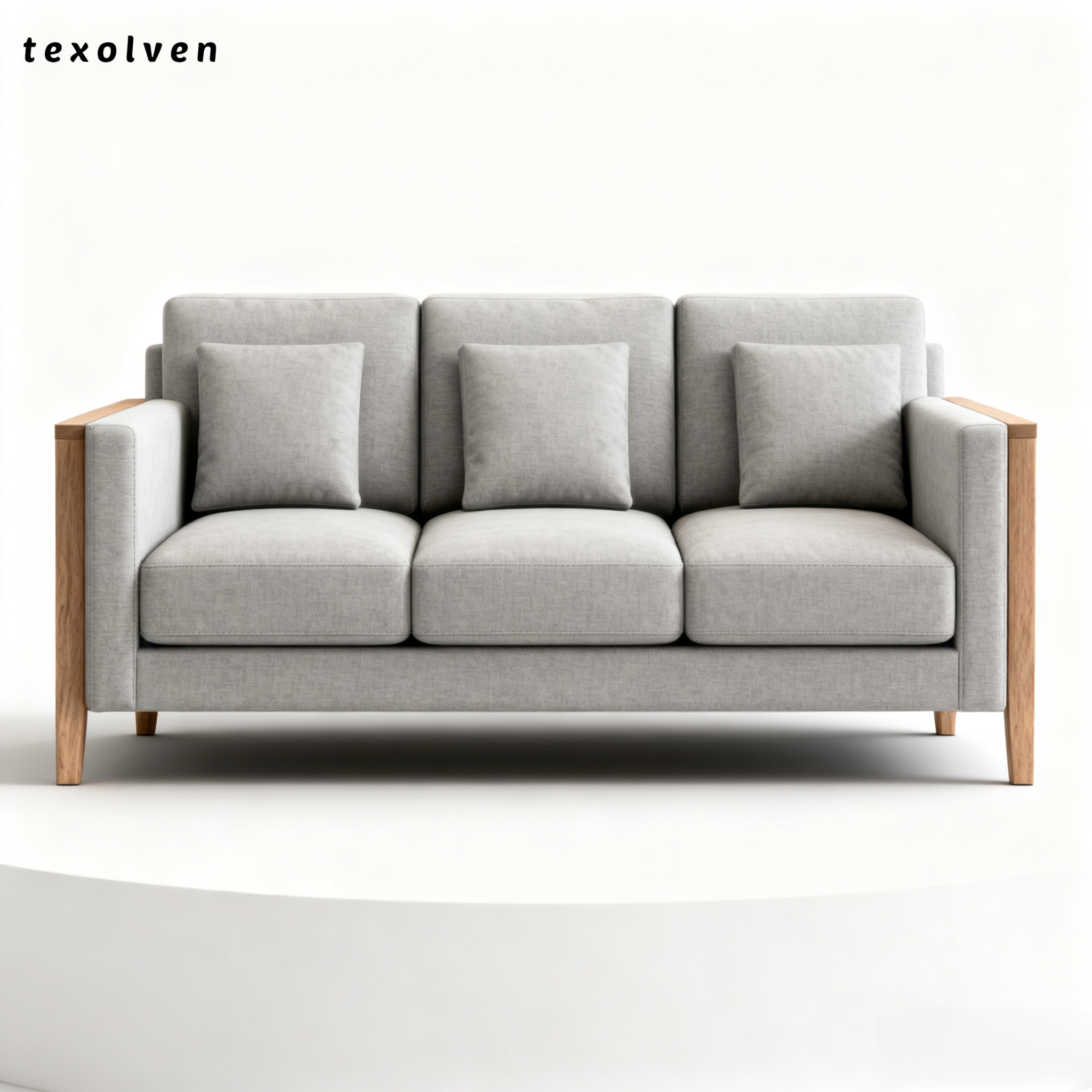 아파트 거실에 놓인 미니멀 직선형 소파