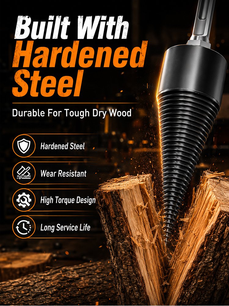 Multifunctional Firewood Splitting Drill Bit