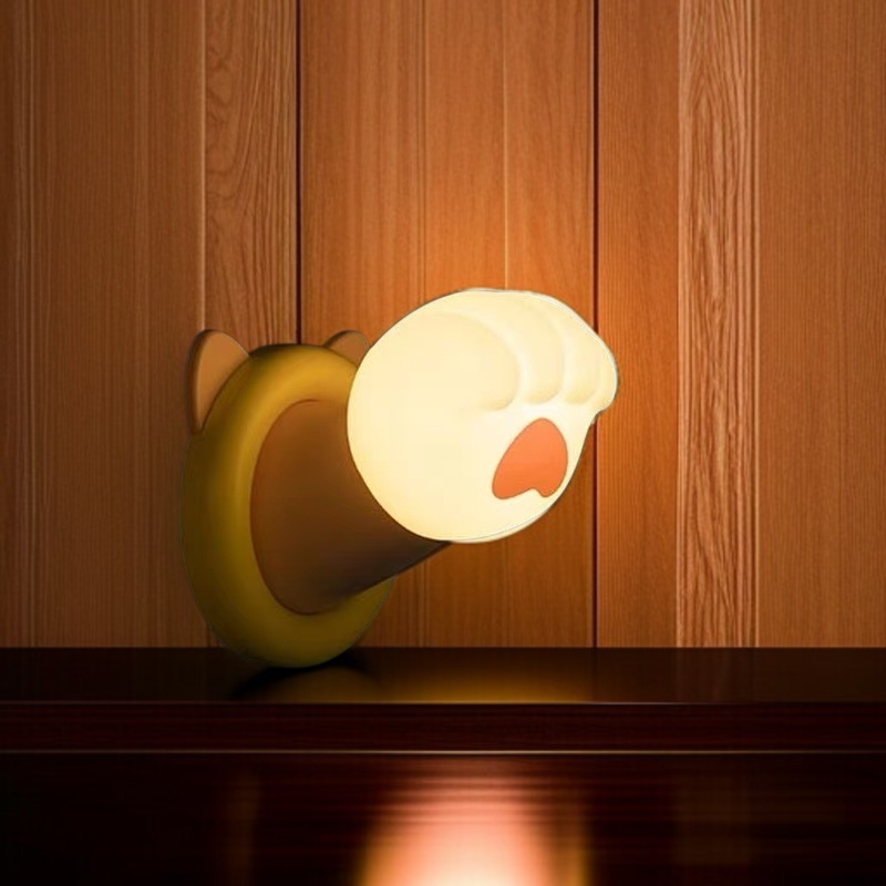 Luz de ambiente para dormitorio en forma de pata de gato