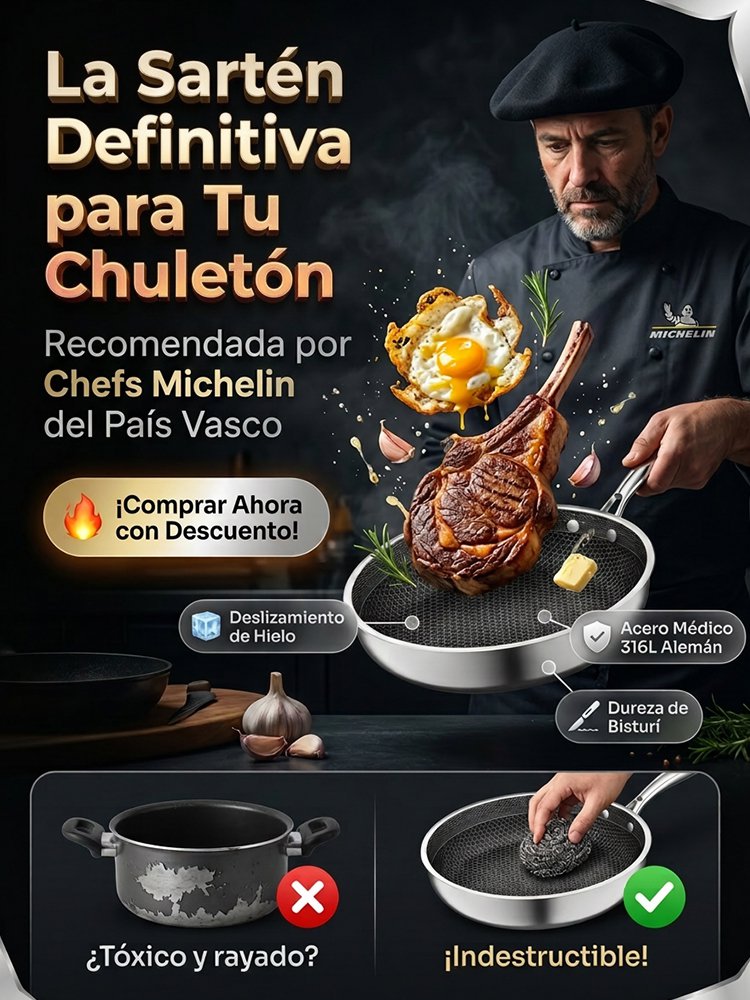 Sartén de titanio puro sin recubrimiento: opción saludable y duradera