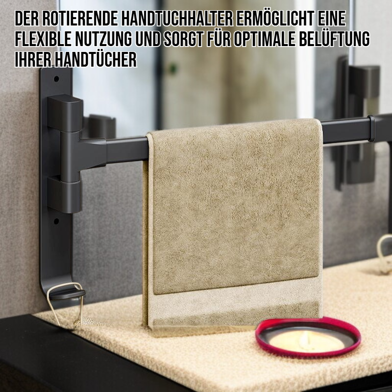 Lochfrei Raum Aluminium Toilette Wandhänger Rotierender Handtuchhalter