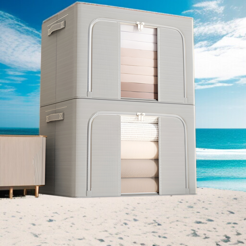 収納ボックス 家庭用ワードローブ 衣類収納ボックス オックスフォード布 衣類折りたたみ収納バッグ 大容量 キルト収納キャビネット