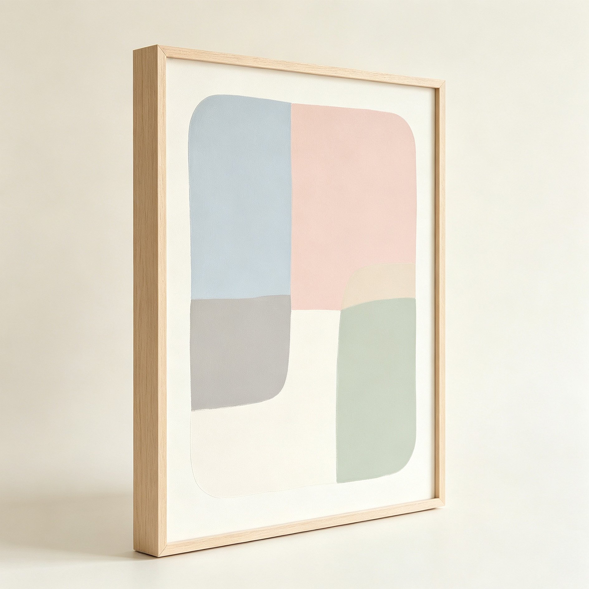 Morandi color block minimalist decorative painting