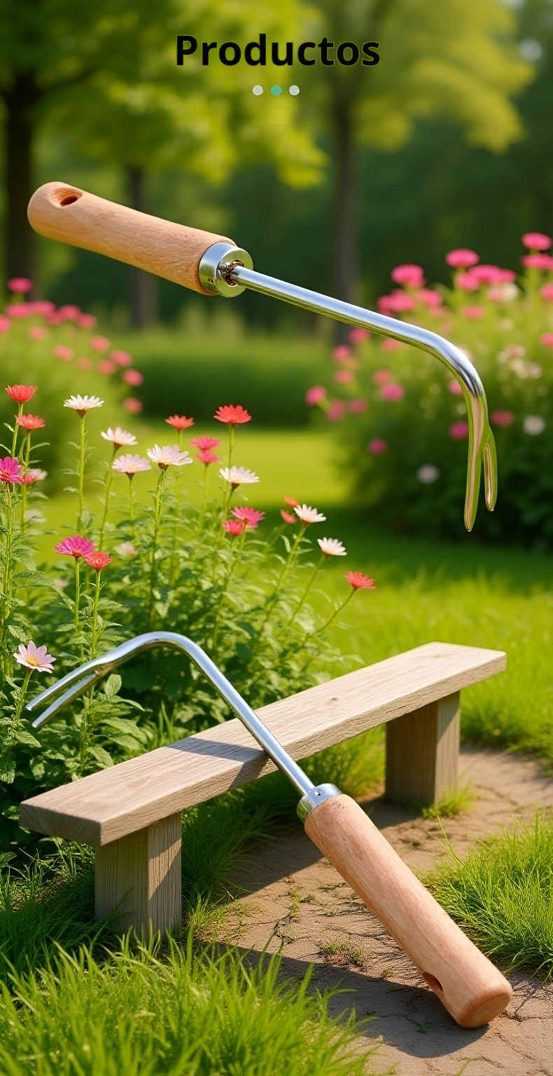 Herramienta manual para eliminar malas hierbas en huertos
