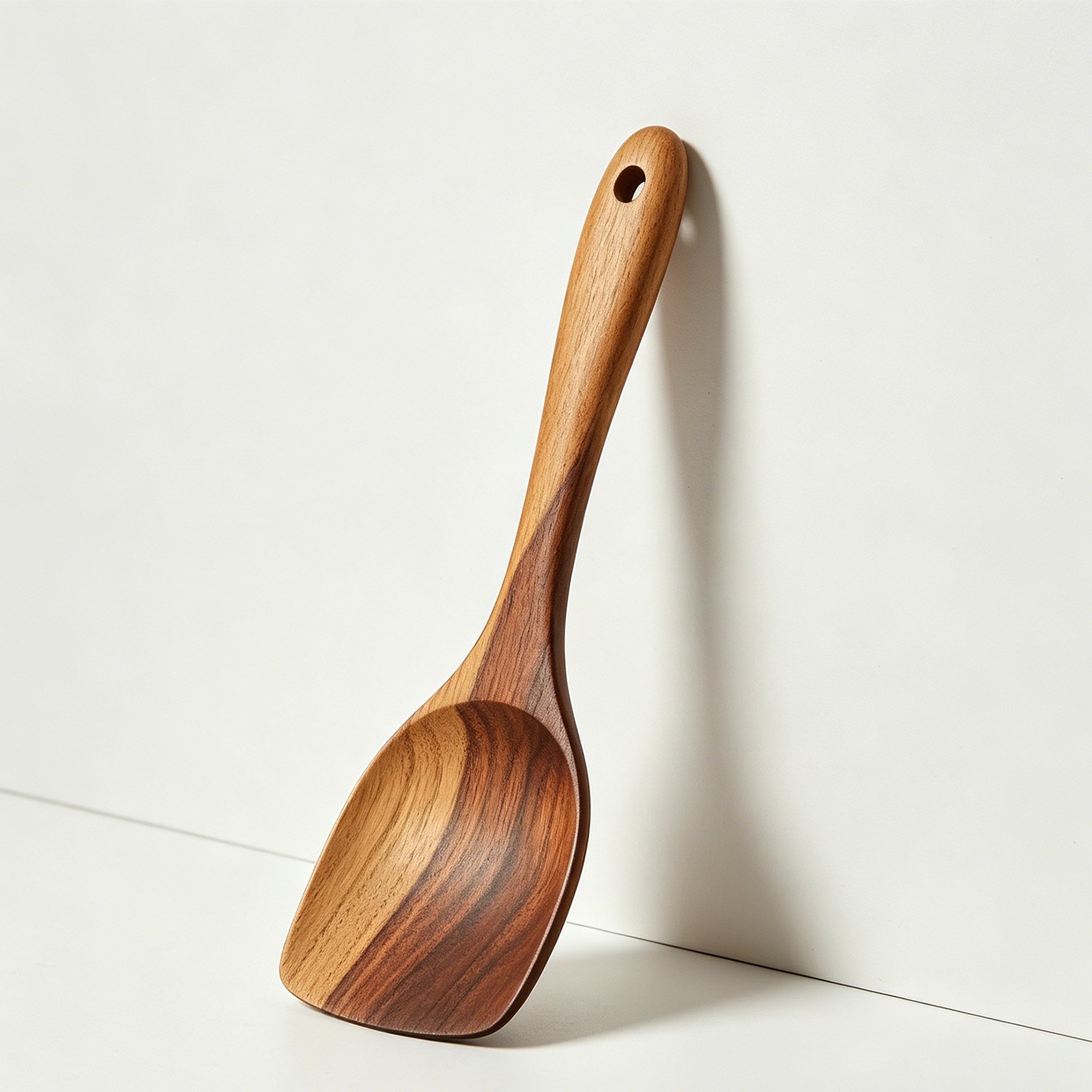 Household Solid Wood Cooking Spatulas, 2 Pieces