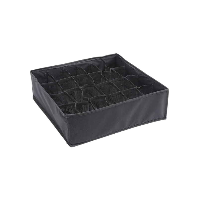 Caja de almacenamiento con divisor de tela