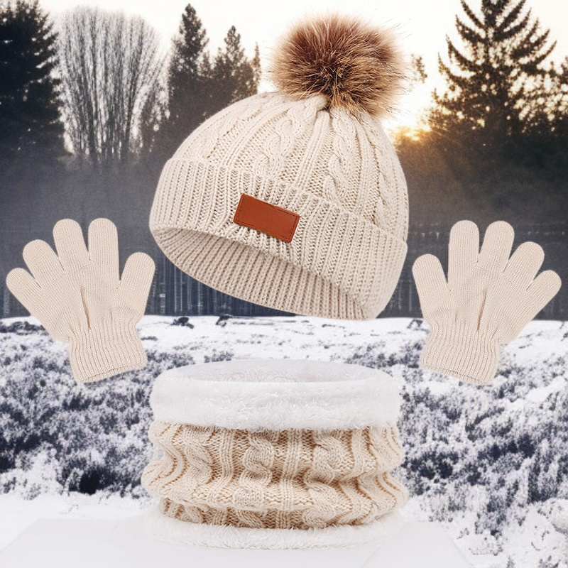 모자, 스카프, 장갑 3종 세트